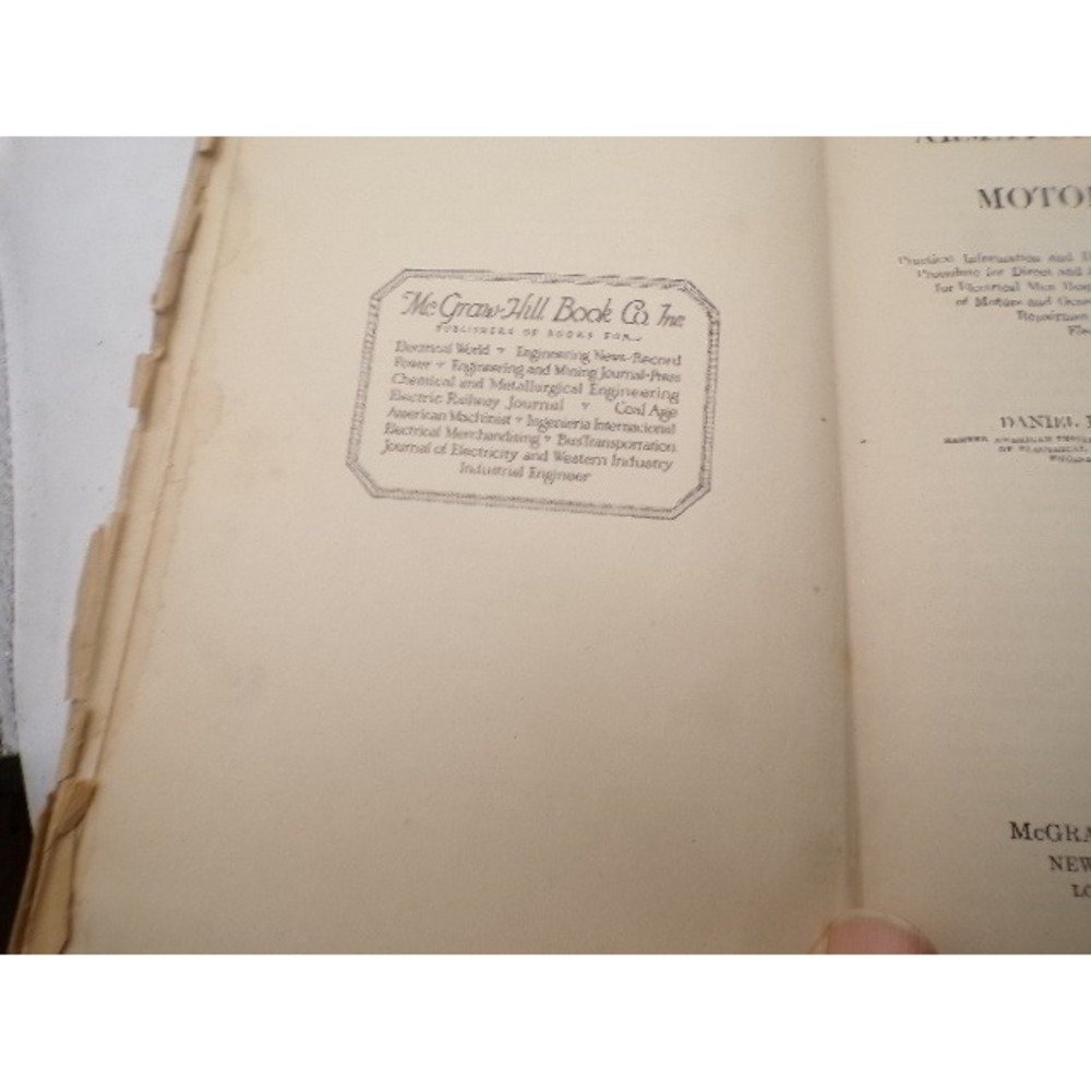 1920 Armature Winding and Motor Repair Daniel H Braymer McGraw-Hill 1st Ed 6th - Picture 5 of 5